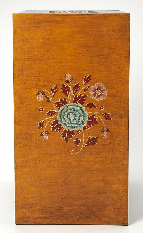 Exotic Hand Painted 3 Drawer Accent Chest